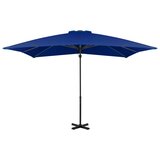  Konzolni vrtni suncobran s aluminijskim stupom 250x250cm azurni | shoptok.hr