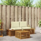  Set vanjskih sofa s jastukom Prirodna i krem 59 x 59 x 37 cm | Eponuda.ba