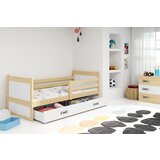 BestBed Postelja RICO s predalom-Bor-Bela Cene