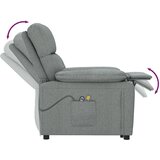 vidaXL Električni masažni fotelj temno sivo blago | Shoptok.si