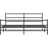 Metalni okvir kreveta s uzglavljem i podnožjem crni 193x203 cm | shoptok.hr