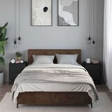 vidaXL Nočna omarica 2 kosa črna 40x31x50 cm inž. les in kovina | Shoptok.si