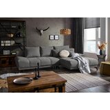 Hom`in KOTNA SEDEŽNA GARNITURA, šenilja modra, rjava | Shoptok.si