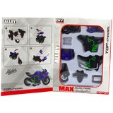  Metalni motor za sastavljanje 1:14 DIY - zeleno/plavi | Shoptok.si