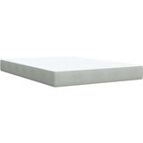 vidaXL Krevet s oprugama i madracem svjetlosivi 140x190 cm baršunasti | shoptok.hr
