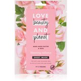 Love Beauty & Planet Blooming Radiance Muru Muru Butter & Rose maska iz platna za osvetlitev kože 21 ml Cene