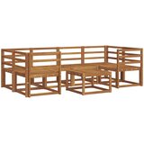  Set vanjskih sofa 7 pcs Prirodna Čvrsto drvo akacije | shoptok.hr