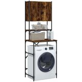 vidaXL omara za pralni stroj dimljen hrast 67x48x194 cm inženirski les | Shoptok.si