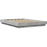  Okvir kreveta siva boja betona 120x200 cm od konstruiranog drva | shoptok.hr