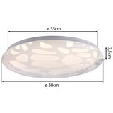 Just LIGHT. 14009-16 - LED prigu&amp;scaron;iva stropna svetiljka ART PLAFO LED/20W/230V bela + daljinski upravljač Slike
