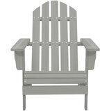  Vrtna stolica Adirondack s otomanom i stolićem od jelovine siva | shoptok.hr