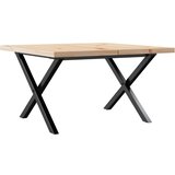  Stolić za kavu X-oblika 60x60x40,5 cm od borovine i čelik | shoptok.hr
