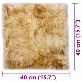 Jastučići za stolice 2 kom smeđi prošarani 40x40 cm ovčja koža | Eponuda.ba