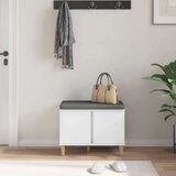  Klupa za hodnik s jastukom s pohranom Bijelo 60 x 38 x 46 cm | shoptok.hr