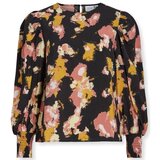 Vila Topi & Bluze Top Dortea L/S - Black/Old Rose Večbarvna Cene