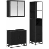  Set namještaja za kupaonicu 3 kom. Crni hrast Konstruirano drvo | shoptok.hr
