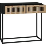  Konzolni stol crni 80x30x75 cm od konstruiranog drva i željeza | Eponuda.ba