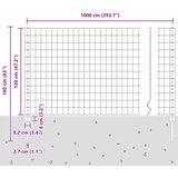 vidaXL Euro Ograda sa 5 U Stupova Zelena 1,2x10 m Čelik | shoptok.hr