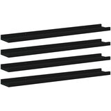  Zidne police 4 kom crne 80 x 9 x 3 cm | shoptok.hr