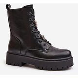 Boto Warm ankle boots workers women's with badges black Avorira | Shoptok.si