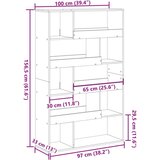 vidaXL Sobna pregrada boja drva 100x33x156,5 cm konstruirano drvo | shoptok.hr
