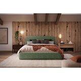 MID.YOU OBLAZINJENA POSTELJA 180 cm x 200 cm , les, tekstil, leseni material zelena | Shoptok.si