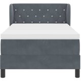  s opruga kutije Tamno siva 90 x 200 cm Baršun | shoptok.hr