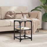 vidaXL Stolić s prozirnom staklenom površinom 30x30x45 cm čelik | shoptok.hr
