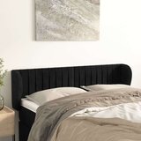  Uzglavlje s ušima crno 147x23x78/88 cm baršunasto Cijene