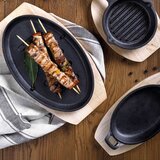 Tognana Ponev z lesenim podstavkom Fusion Taste 17x11cm / ovalna / ghisa, les, (5000198706) | Shoptok.si