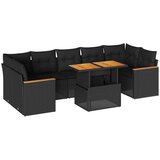 vidaXL 7-dijelni set vrtnih sofa od poliratana s jastucima crni bagrem | shoptok.hr