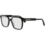 PrismeO S5I Black Square Eyeglasses L (52) Črna/Kristalna