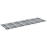  Jastuk za ležaljku sivi karirani 200 x 60 x 3 cm tkanina Oxford | shoptok.hr