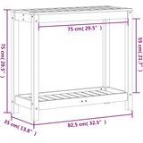  za sadnju s policom 82 5 x 35 x 75 cm od masivne duglazije | shoptok.hr