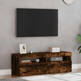 TV ormarići 2 kom s LED svjetlima boja hrasta 60 x 35 x 40 cm | shoptok.hr