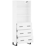  Visoka komoda bijela 69,5x34x180 cm konstruirano drvo | shoptok.hr