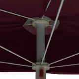  Vrtni polukružni suncobran sa stupom 180 x 90 cm bordo | shoptok.hr