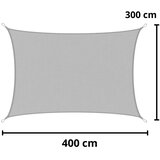  Pravokutno vrtno sjenilo za sunce, vodootporno, sivo, 300x400 cm | shoptok.hr