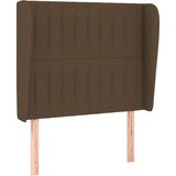  Uzglavlje s ušima tamnosmeđe 93x23x118/128 cm od tkanine | shoptok.hr