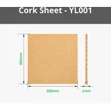 2 mm Cork Sheet - 1 set.