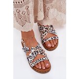 Boto Women's Flat Sandals With Golden Studs Black-White Zanira | ePonuda.com