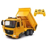 kamion na daljinsko upravljanje, kiper Mercedes Arocs, žuti 1:20