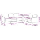  2-dijelni set sofa s jastucima krem od umjetne kože | shoptok.hr