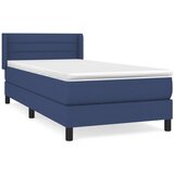 Maison Chic Box spring postelja - Vzmetna postelja z vzmetnico modra 80x200 cm blago SL7284, (21887008) Cene