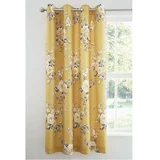 Catherine Lansfield Komplet 2 rumenih zaves s cvetličnim vzorcem, 168 x 183 cm