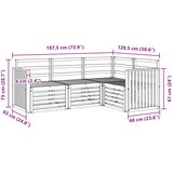  Set vanjskih sofa 4 kom. Prirodna Poliester | shoptok.hr