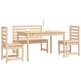  4-dijelni vrtni blagovaonski set od masivne borovine | shoptok.hr