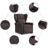  Naslonjač na podizanje tamnosmeđi od tkanine | shoptok.hr
