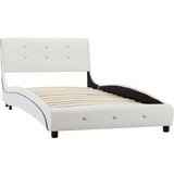  Postelja z vzmetnico iz sp. pene belo umetno usnje 90x200 cm, (20938626) | Shoptok.si