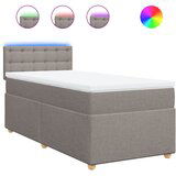 vidaXL Box spring postelja z vzmetnico taupe 80x200 cm blago, (21292015) | Shoptok.si